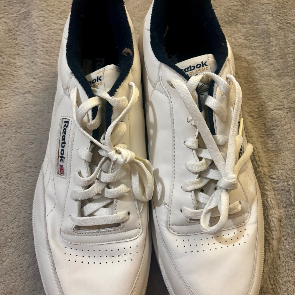 Reebok Men's 13 Classic White Sneakers - Picture 3 of 7